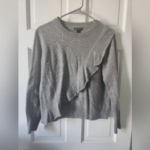 Gray Ruffle Sweater